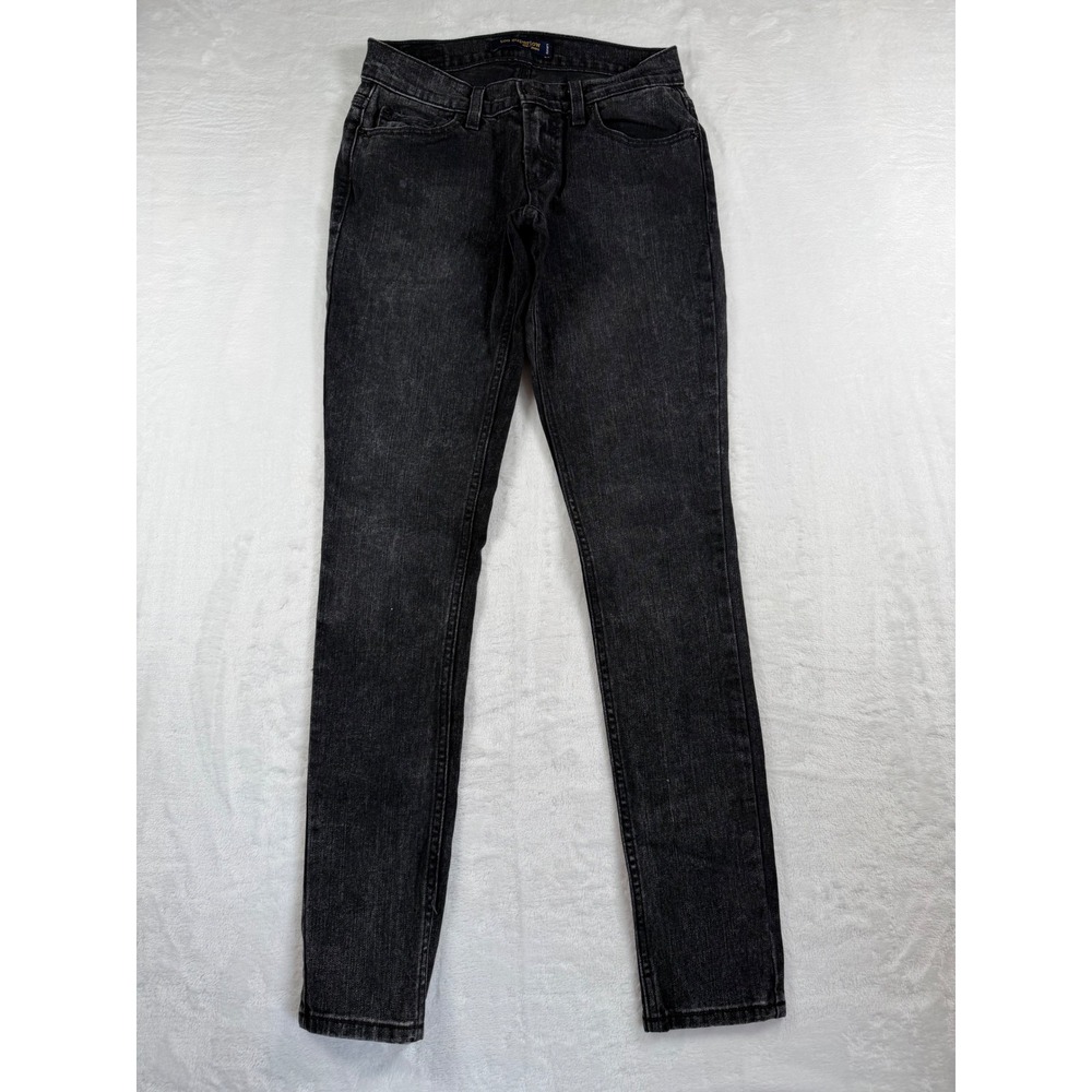 Levis 524 Too Superlow Jeans Womens 1M Black Washed Slim Straight Denim Pants